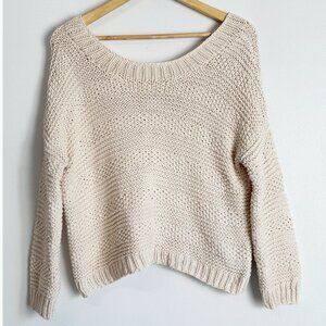 Vince. Women’s Drop Shoulder Oversized Sweater Sz XS Light Beige Minimalist Boho